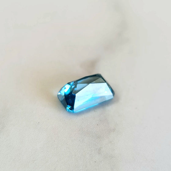 1.92ct Blue Emerald Cut Zircon