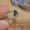 1.58ct Dark Green Pear Cut Australian Sapphire