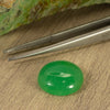 This natural piece of chrysoprase was mined in Queensland Australia. The piece is a stunning and consistent mid apple green. It is incredibly clean and should set with no inclusions visible,