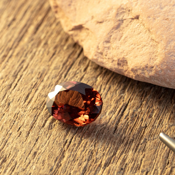 This earthy toned natural zircon is totally eye and loupe clean