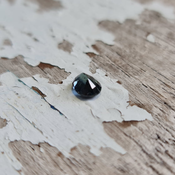 1.27ct Dark Teal Unheated Oval Madagascar Sapphire