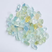  These parcels are a mix of natural, unheated aquamarine, helidor, green beryl and goshenite from Nigeria. This material has moderate inclusions, but is very gemmy material and a great choice for anyone looking to get into gem cutting!