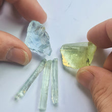  81.93ct TW Aquamarine & Heliodor Rough Crystal/Shard Set