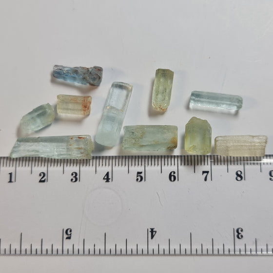 45ct Mixed Beryl Crystal Parcels