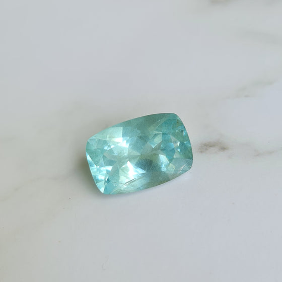 4.7ct cushion cut aquamarine gemstone