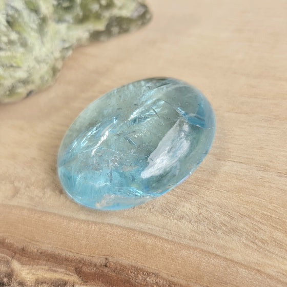 34.47ct Aquamarine Oval Cabochon Cut