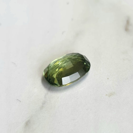 1.62ct Green Oval Cut Sapphire