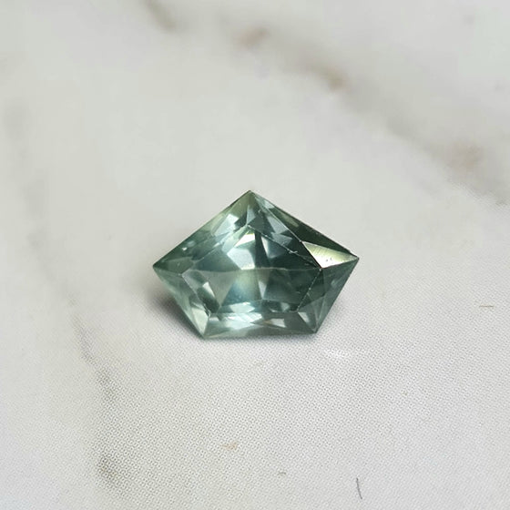 1.16ct Blue Green Shield Cut Australian Sapphire