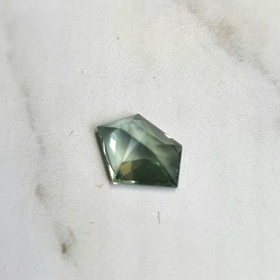 1.16ct Blue Green Shield Cut Australian Sapphire