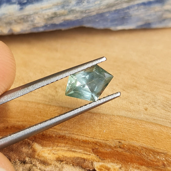 1.16ct Blue Green Shield Cut Australian Sapphire
