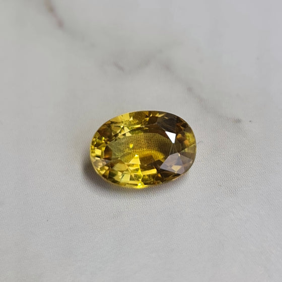 1.10ct Yellow Oval Cut Australian Sapphire
