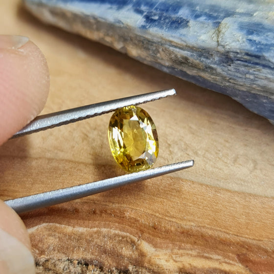 1.10ct Yellow Oval Cut Australian Sapphire