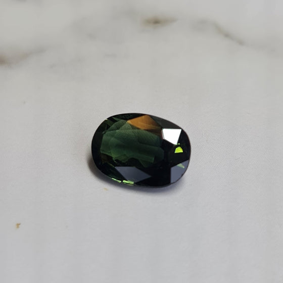 1.92ct Dark Green Oval Cut Australian Sapphire