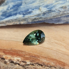  3.25ct Dark Green Pear Cut Australian Sapphire