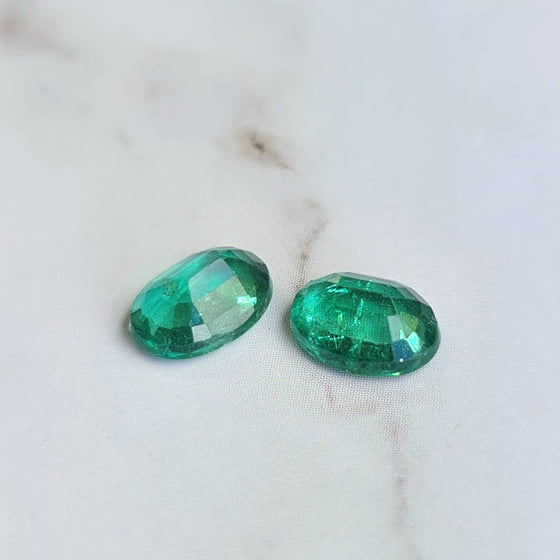 1.40ct TW Oval Cut Zambian Emerald Pair