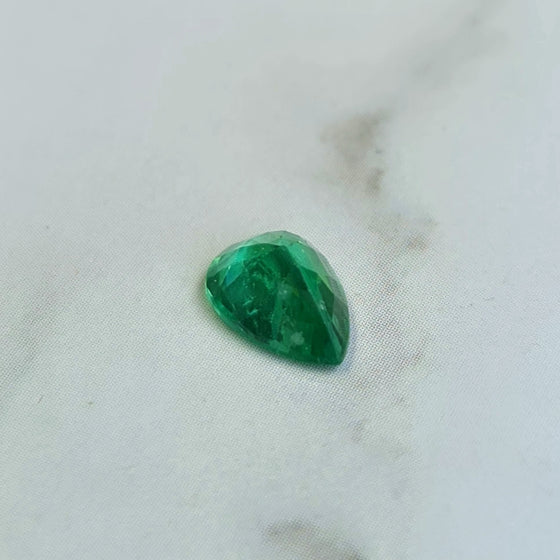 0.73ct Pear Cut Zambian Emerald