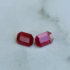 1.34ct TW Emerald Cut Ruby Pair