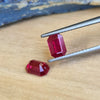 1.34ct TW Emerald Cut Ruby Pair