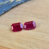 1.34ct TW Emerald Cut Ruby Pair