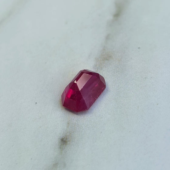 0.87ct Emerald Cut Ruby