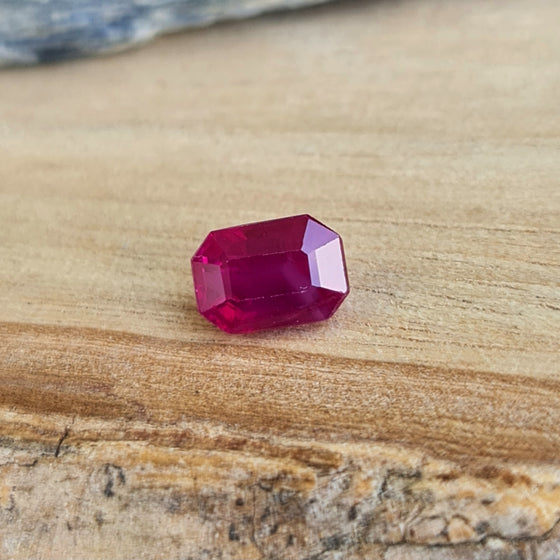 0.87ct Emerald Cut Ruby