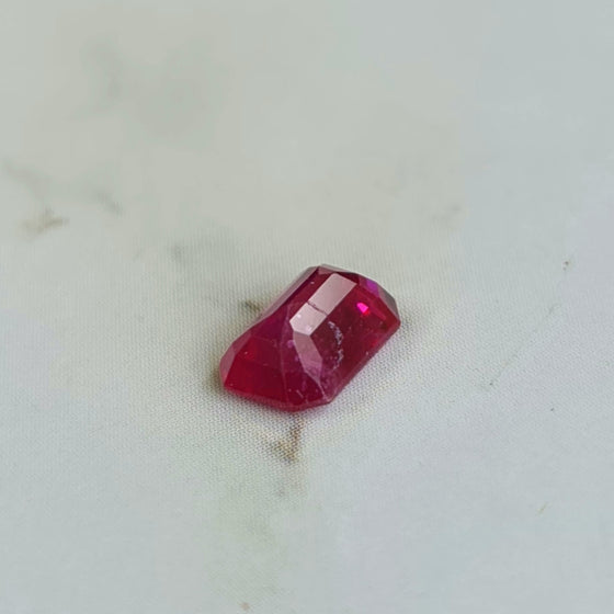 0.68ct Emerald Cut Ruby
