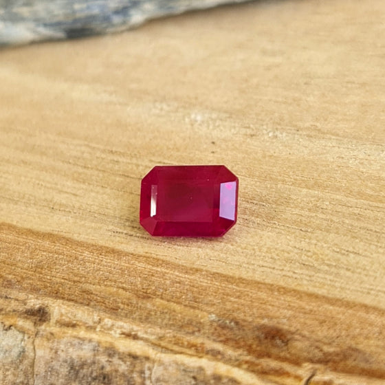 0.68ct Emerald Cut Ruby