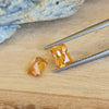 1.28ct TW Peach Orange Emerald Cut Spessartite Garnet Pair