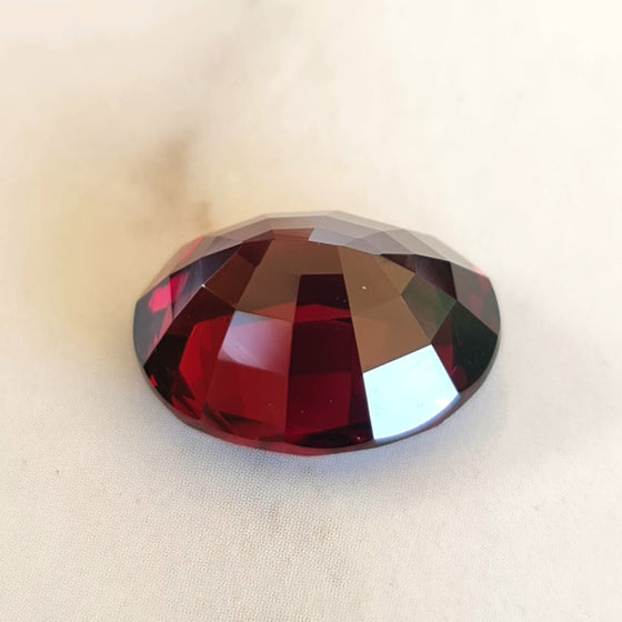 6.55ct Oval Cut Red Garnet