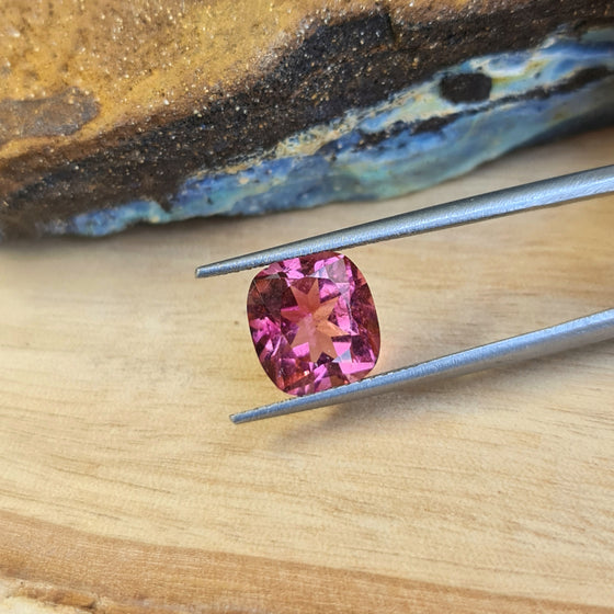 2.48ct Dark Pink Cushion Cut Tourmaline