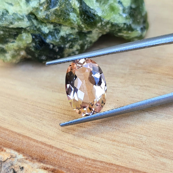 2.40ct Pale Pink Peach Oval Cut Tourmaline