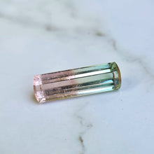  6.94ct Pink Green Bi Colour Baguette Cut Tourmaline