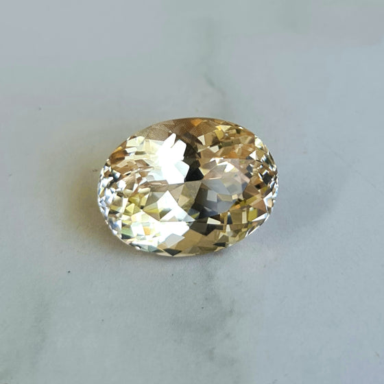 10.3ct Yellow Oval Cut Danburite