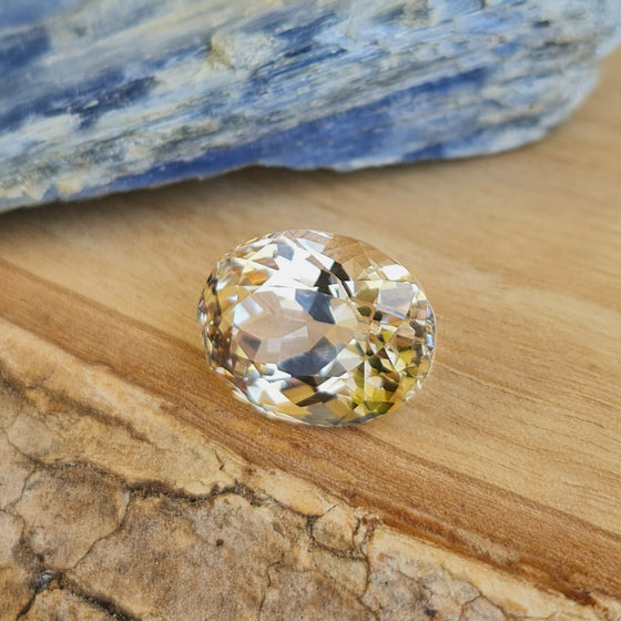 10.3ct Yellow Oval Cut Danburite