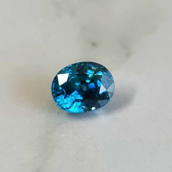 1.93ct Blue Oval Cut Zircon