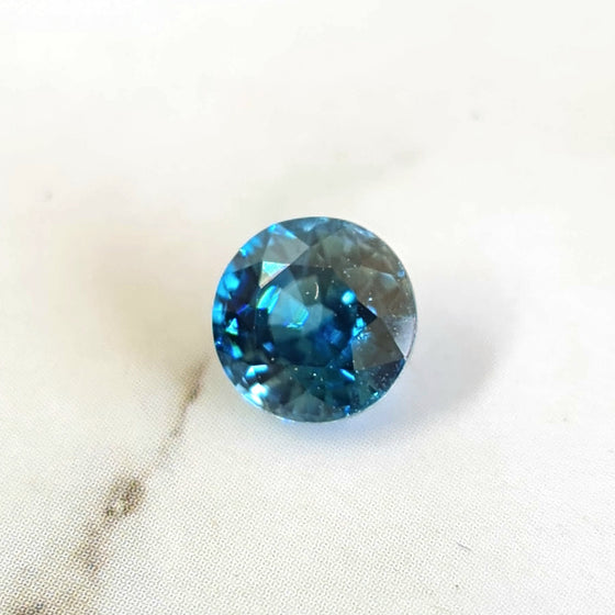 1.47ct Blue Zircon Round Cut