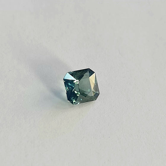 1.35ct Teal Blue Green Unheated Sissor Cut Sapphire