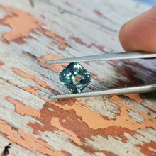  1.35ct Teal Blue Green Unheated Sissor Cut Sapphire
