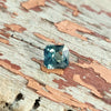 1.35ct Teal Blue Green Unheated Sissor Cut Sapphire