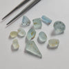 Preformed 35.5ct Aquamarine and Mixed Beryl Parcel with Inclusions