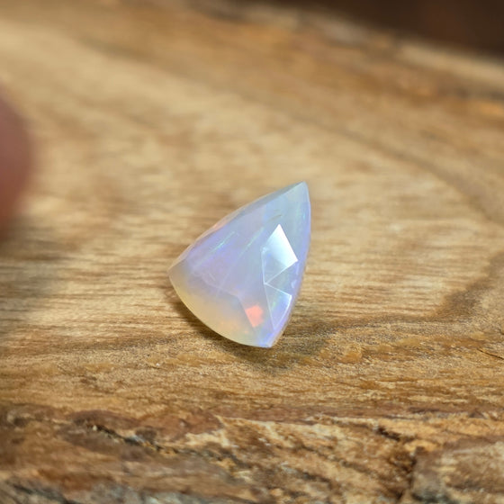 2.06ct Triangular Cut Faceted Australian Opal