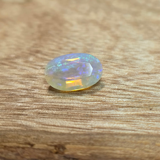 1.87ct Oval Cut Faceted Australian Opal