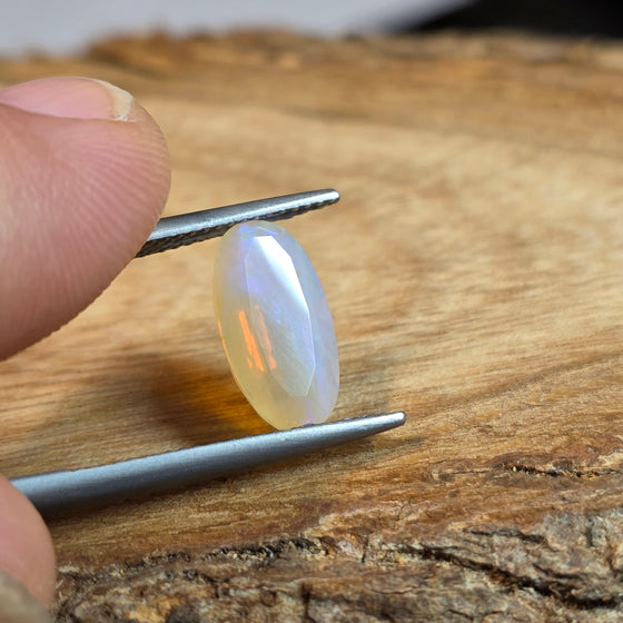 2.48ct Oval Cut Faceted Australian Opal