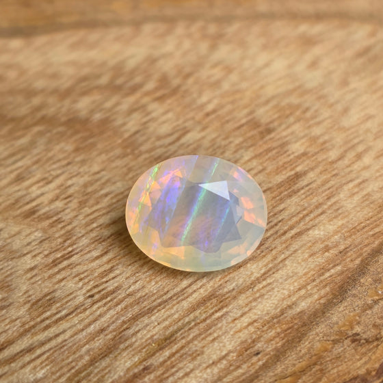 2.45ct Oval Cut Faceted Australian Opal