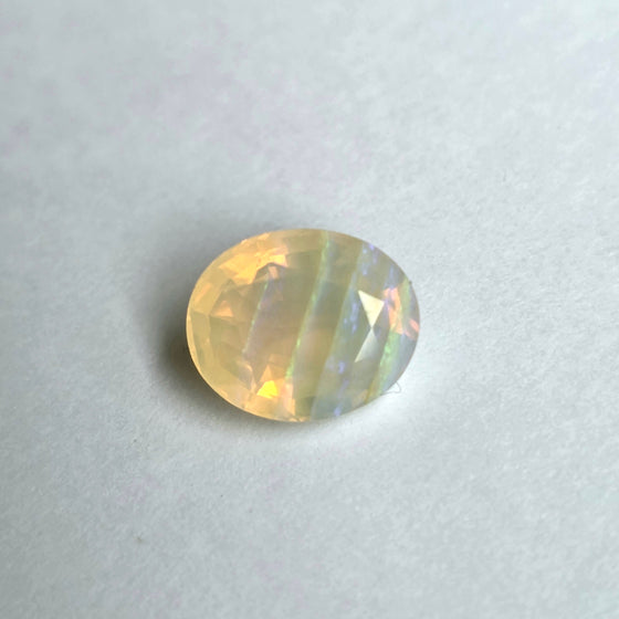 2.45ct Oval Cut Faceted Australian Opal