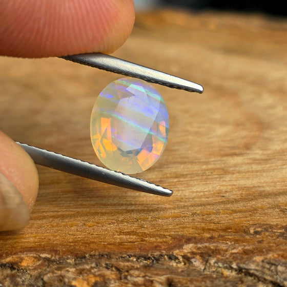2.45ct Oval Cut Faceted Australian Opal