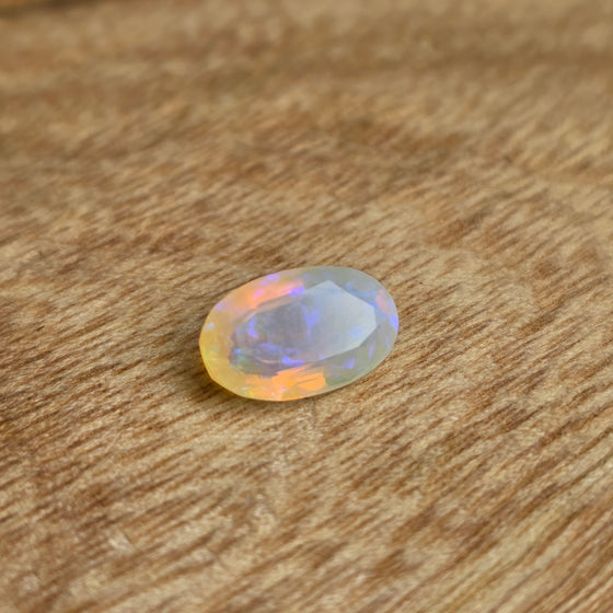 1.07ct Oval Cut Faceted Australian Opal