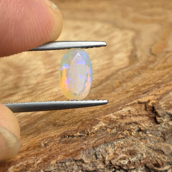 1.07ct Oval Cut Faceted Australian Opal