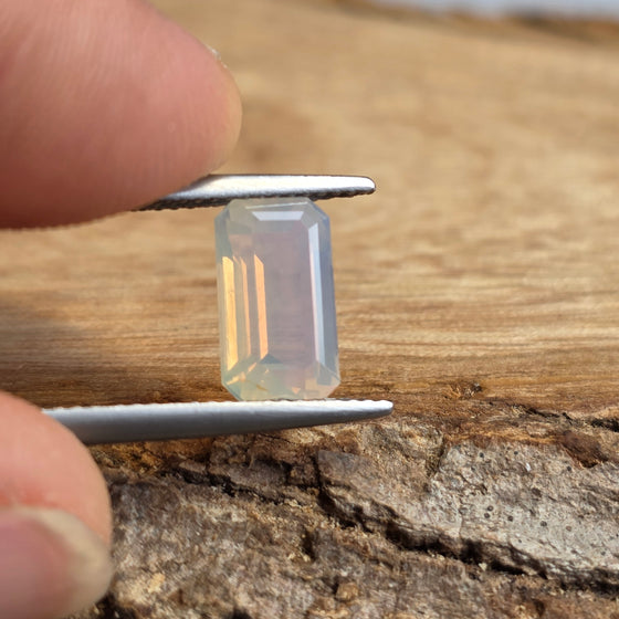 2.10 Emerald Cut Faceted Australian Opal