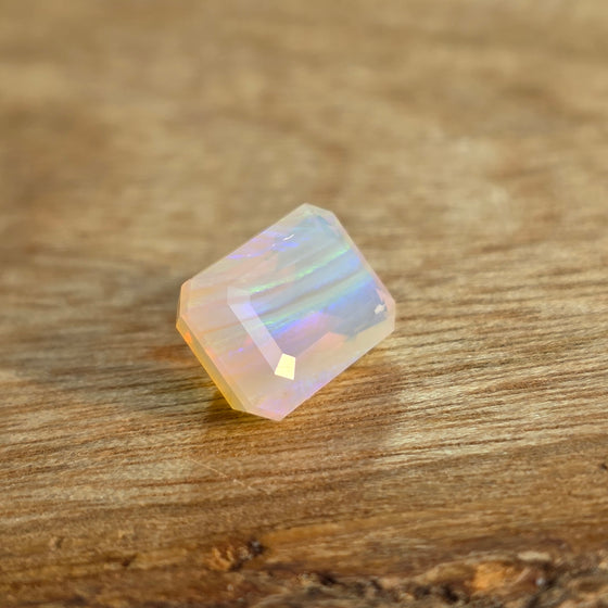 2.40ct Emerald Cut Faceted Australian Opal